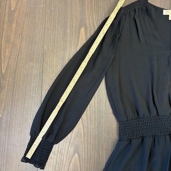 MICHAEL Michael Kors Dress Women's Large Black Ruffled Faux Wrap Mini - Picture 11 of 16